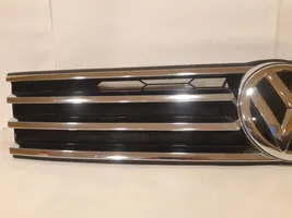 Volkswagen Touareg II Grille calandre supérieure de pare-chocs avant 7P6853653D