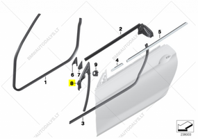 BMW 6 F12 F13 Uszczelka szyby drzwi przednich 51337217491