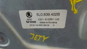 Skoda Yeti (5L) Elektryczny podnośnik szyby drzwi tylnych 5L0839402B