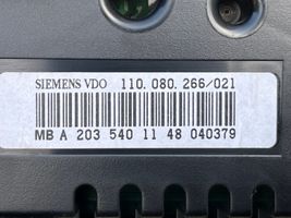 Mercedes-Benz C W203 Compteur de vitesse tableau de bord A2035401148