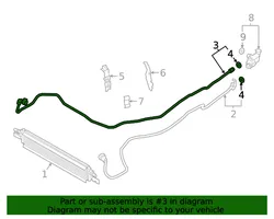 BMW Z4 g29 Getriebeölkühler Leitung / Schlauch 17228654898