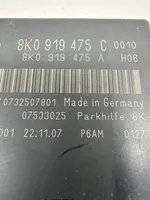 Audi A4 S4 B8 8K Pysäköintitutkan (PCD) ohjainlaite/moduuli 8K0919475C