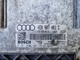 Audi A8 S8 D3 4E Moottorin ohjainlaite/moduuli 4E0907401C