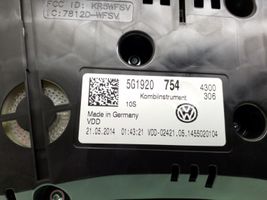 Volkswagen Golf VII Compteur de vitesse tableau de bord 5G1920754