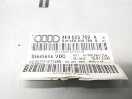 Audi A6 S6 C6 4F Radio/CD/DVD/GPS-pääyksikkö 4F0035769A