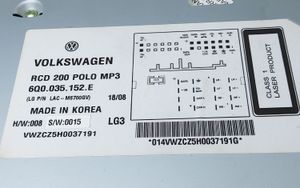 Volkswagen Polo IV 9N3 Radio/CD/DVD/GPS-pääyksikkö 6Q0035152E