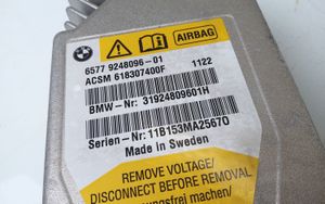 BMW 5 F10 F11 Centralina/modulo airbag 9248096