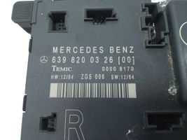 Mercedes-Benz Vito Viano W639 Oven keskuslukituksen ohjausyksikön moduuli 639820032600