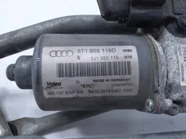 Audi A5 8T 8F Tringlerie et moteur d'essuie-glace avant 8T1955119D