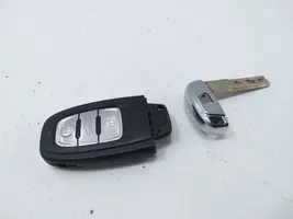 Audi A4 S4 B8 8K Užvedimo raktas (raktelis)/ kortelė 8T0959754D