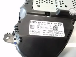 Audi A6 S6 C7 4G Tachimetro (quadro strumenti) 4G8920931R