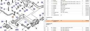 Saab 9-3 Ver2 Triangle bras de suspension supérieur arrière 24436246