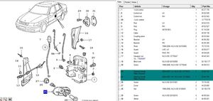 Saab 9-5 Klamka wewnętrzna drzwi przednich 12772620