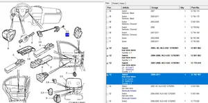 Saab 9-3 Ver2 Altri interruttori/pulsanti/cambi 12801062