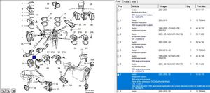 Saab 9-5 Manetka / Przełącznik prędkości wycieraczek 5354170