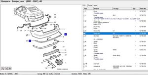 Saab 9-3 Ver2 Coin de pare-chocs arrière 12788008