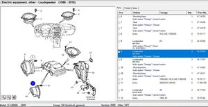Saab 9-5 Altoparlante portiera posteriore 4616934
