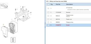 Volvo XC90 Pokrywa skrzynki bezpieczników 31384737