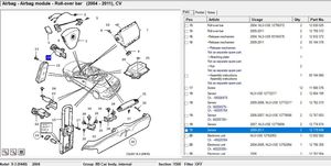 Saab 9-3 Ver2 Interrupteur commutateur airbag passager 12778698