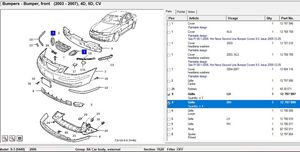 Saab 9-3 Ver2 Mascherina inferiore del paraurti anteriore 12797999