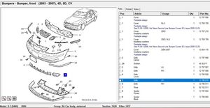 Saab 9-3 Ver2 Mascherina inferiore del paraurti anteriore 12786010