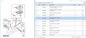 Volvo V50 Éclairage lumière plafonnier avant 30721050