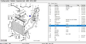 Saab 9-3 Ver2 Tubo flessibile del liquido di raffreddamento del motore 12798535