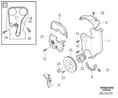 Volvo V50 Osłona paska / łańcucha rozrządu 30650893