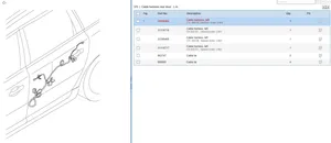 Volvo XC60 Cableado de puerta trasera 31295495