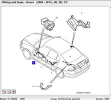 Saab 9-3 Ver2 Cablaggio porta anteriore 12766828