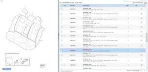 Volvo S60 Rear seat 039805999