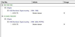 Saab 9-3 Ver1 Wspornik / Mocowanie silnika 4356176