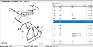 Saab 9-3 Ver1 Gumowa uszczelka drzwi tylnych 4322574