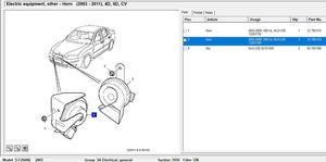 Saab 9-3 Ver2 Klakson 12798516