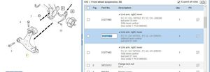 Volvo S40 Braccio di controllo sospensione anteriore inferiore/braccio oscillante FR8ZA