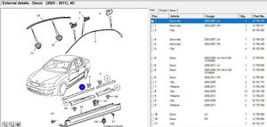 Saab 9-3 Ver2 Rivestimento della portiera anteriore (modanatura) 12786316