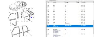Saab 9-3 Ver2 Finestrino/vetro retro 12804490