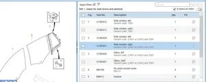 Volvo V60 Pagrindinis galinių durų stiklas 31385421