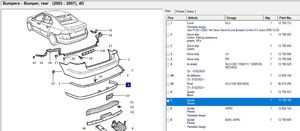 Saab 9-3 Ver2 Rivestimento della parte inferiore del paraurti posteriore 12799705