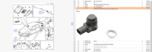 Saab 9-5 Czujnik parkowania PDC 13291381