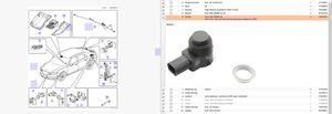 Saab 9-5 Czujnik parkowania PDC 0263003821