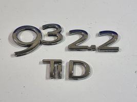 Saab 9-3 Ver2 Logo, emblème de fabricant 12791497