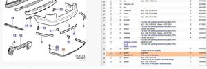 Saab 9-5 Listwa dolna zderzaka tylnego 5143110