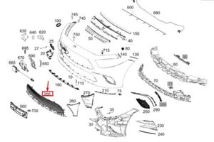 Mercedes-Benz CLS C257 Kratka dolna zderzaka przedniego A2578851400