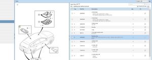 Volvo V60 Światło fotela przedniego 39826652