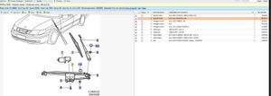 Saab 9-5 Mechanizm i silniczek wycieraczek szyby przedniej / czołowej 4832317