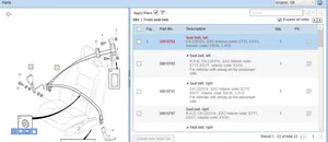 Volvo V70 Pas bezpieczeństwa fotela przedniego 39818792