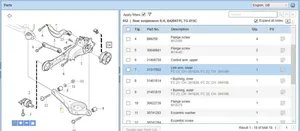 Volvo S60 Triangle bras de suspension supérieur arrière 31317602