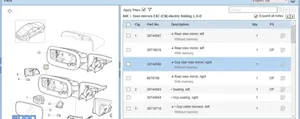Volvo S40 Specchietto retrovisore elettrico portiera anteriore 30744590