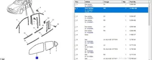 Saab 9-3 Ver2 Vetro del finestrino della portiera anteriore - quattro porte 12804486